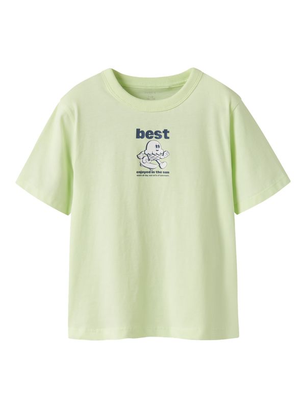13254331 T-shirt Jongens Lichtgroen met Best Print