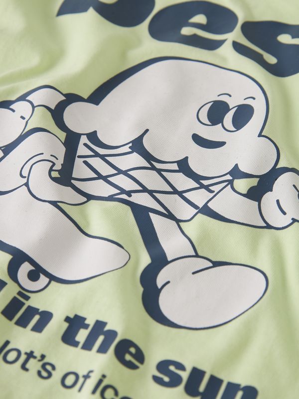 13254331 T-shirt Jongens Lichtgroen met Best Print