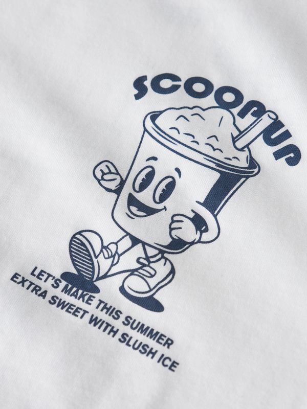 13254331 T-shirt Jongens Wit met Scoopus Backprint