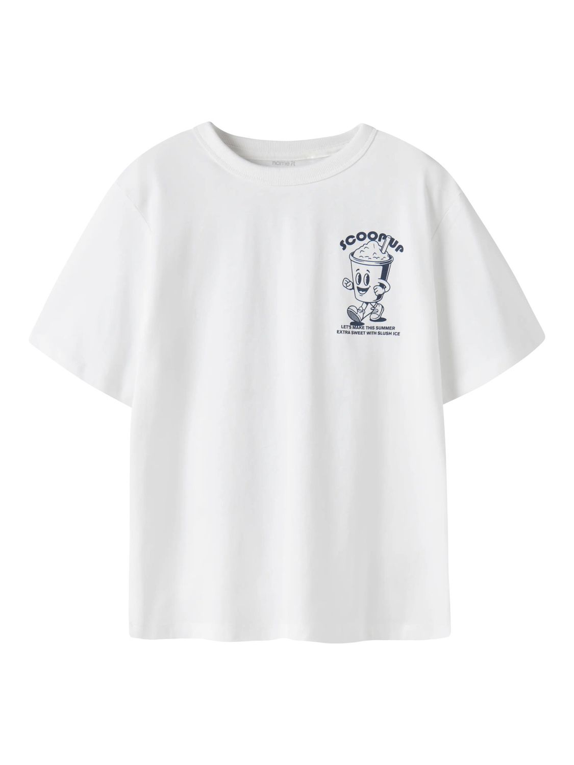 13254331 T-shirt Jongens Wit met Scoopus Backprint