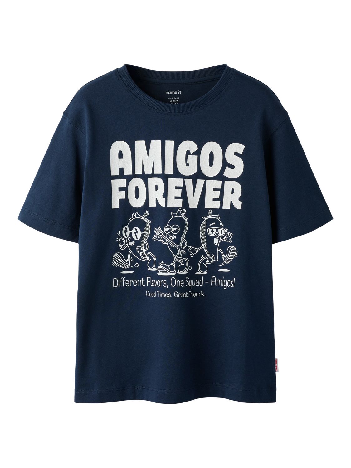 13255308 Name It Jongens T-shirt Amigos Forever Donkerblauw