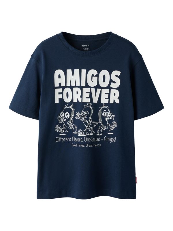 13255308 Name It Jongens T-shirt Amigos Forever Donkerblauw