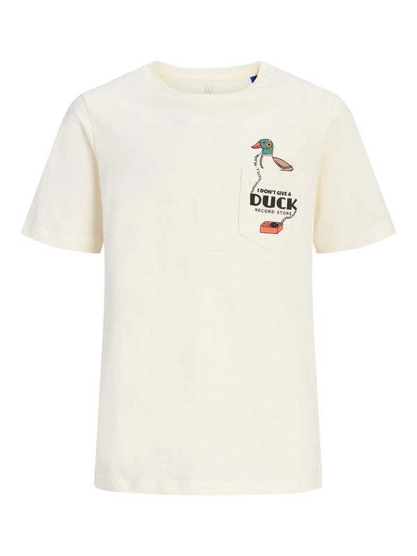 12305704 Jack &amp; Jones Junior I Don’t Give A Duck T-shirt Off White