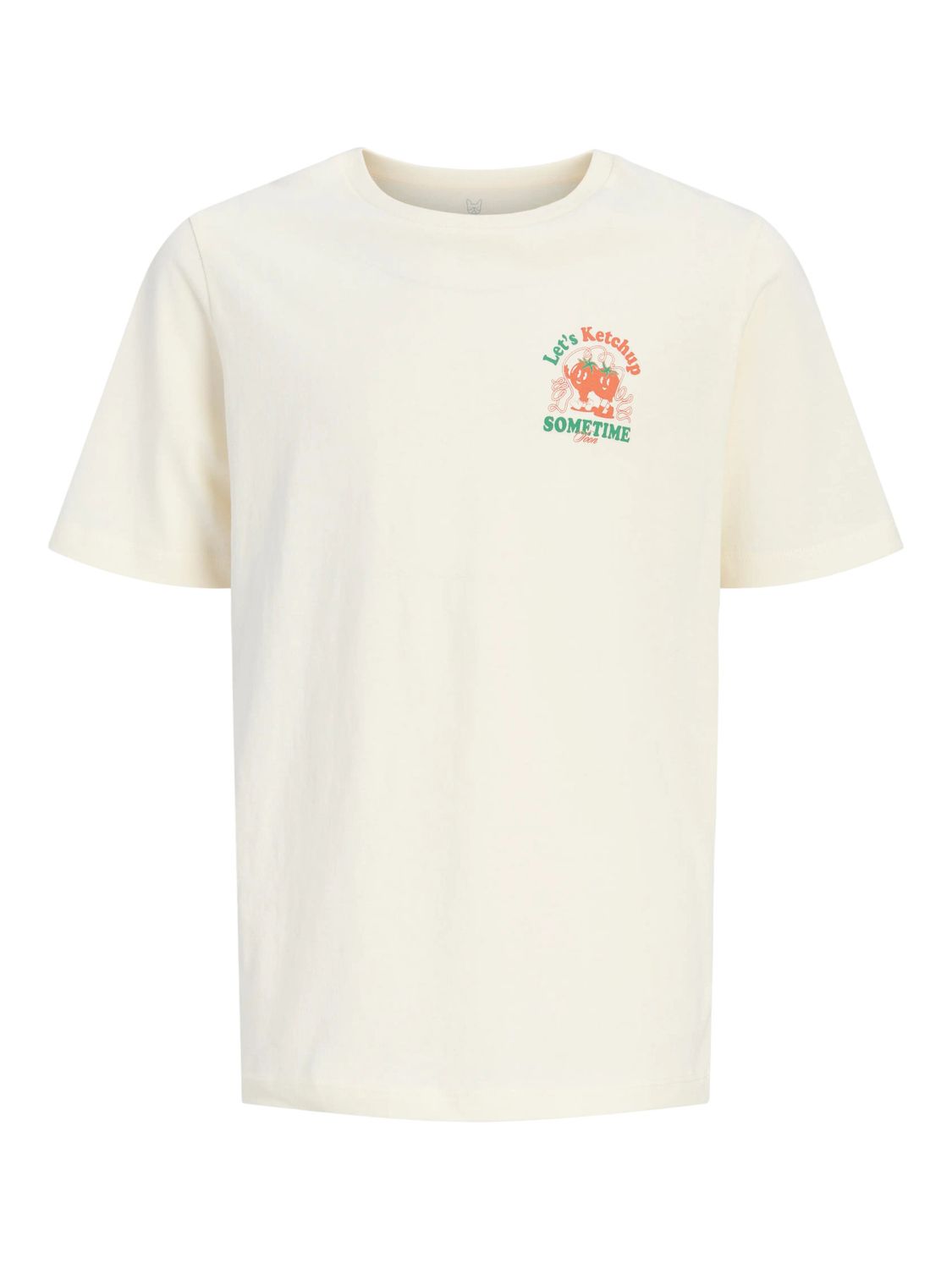 12305693 Jack &amp; Jones Junior Let’s Ketchup T-shirt Off White