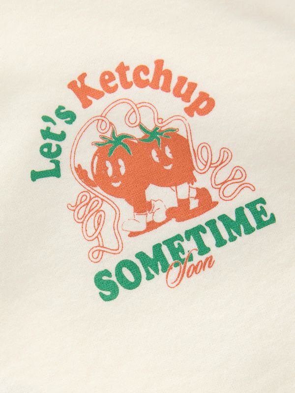 12305693 Jack &amp; Jones Junior Let’s Ketchup T-shirt Off White