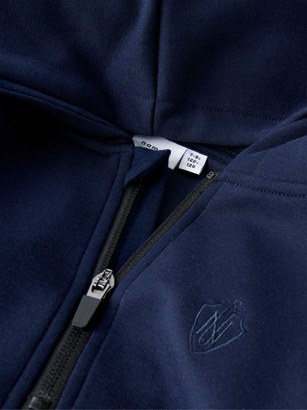 13248378 NAME IT Donkerblauwe Hoodie met Halve Rits