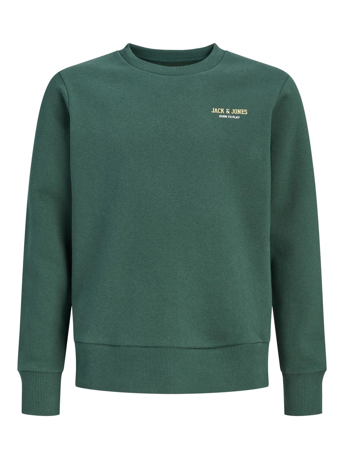12305687 JACK &amp; JONES Sweater Groen met Logo Print