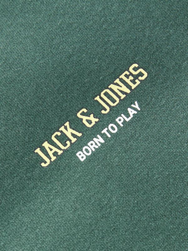 12305687 JACK &amp; JONES Sweater Groen met Logo Print