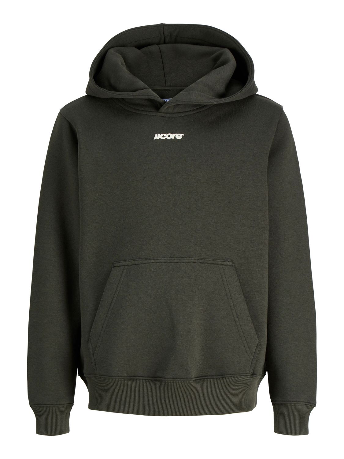 12301331 JACK &amp; JONES Junior JJCOR Hoodie Donkergroen