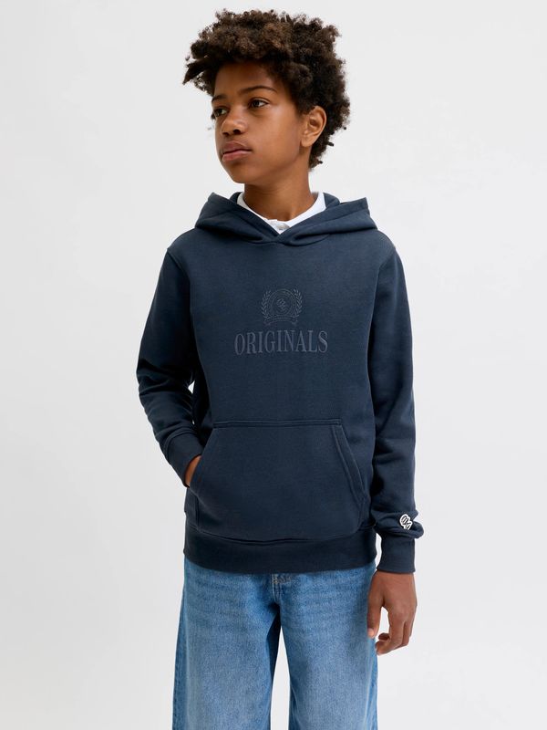 12301416 JACK &amp; JONES Junior Originals Hoodie Donkerblauw