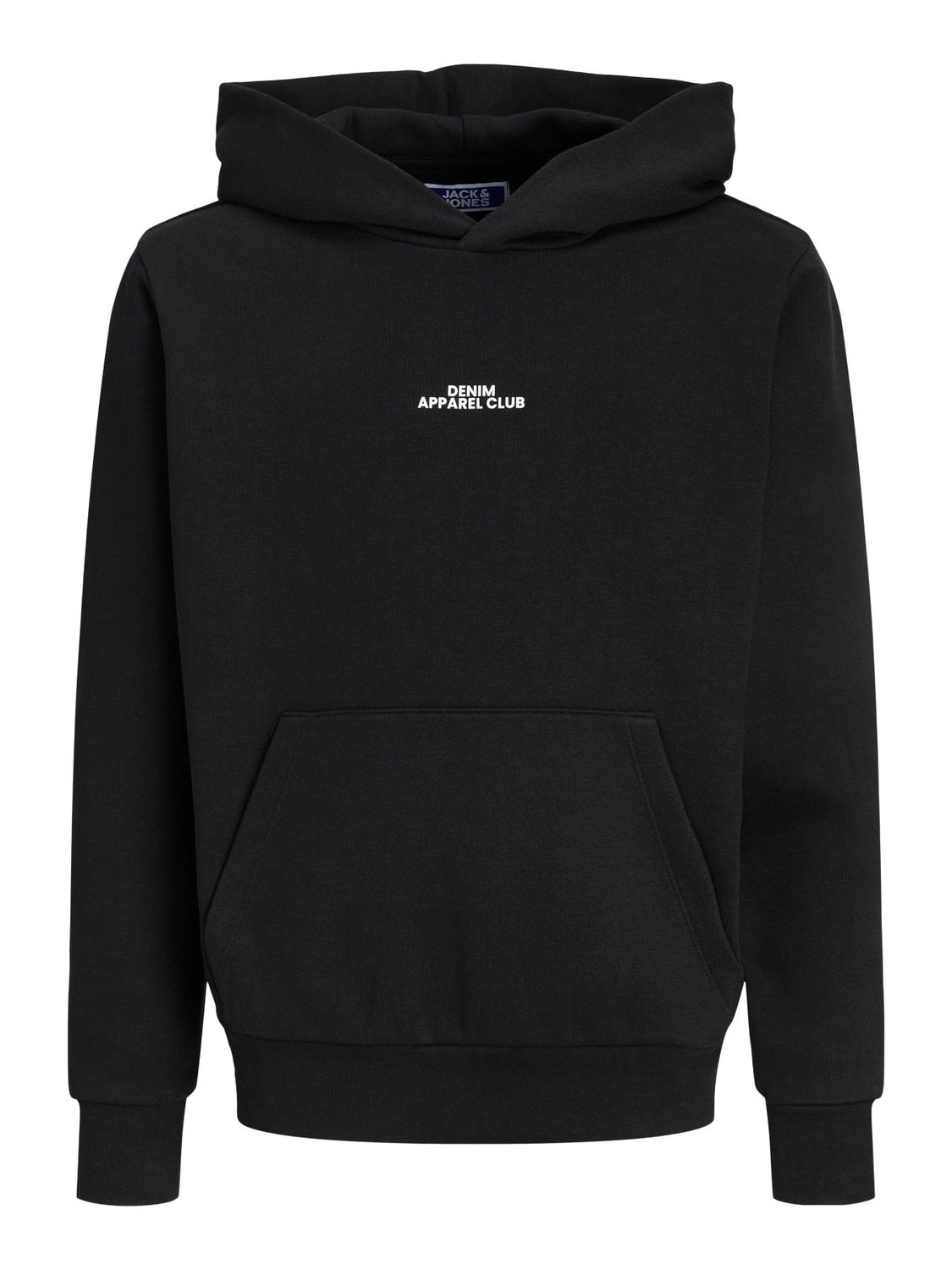 12299753 JACK &amp; JONES Junior Hoodie Denim Apparel Club Zwart