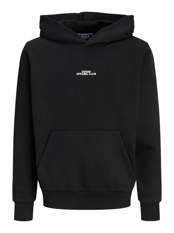 12299753 JACK &amp; JONES Junior Hoodie Denim Apparel Club Zwart