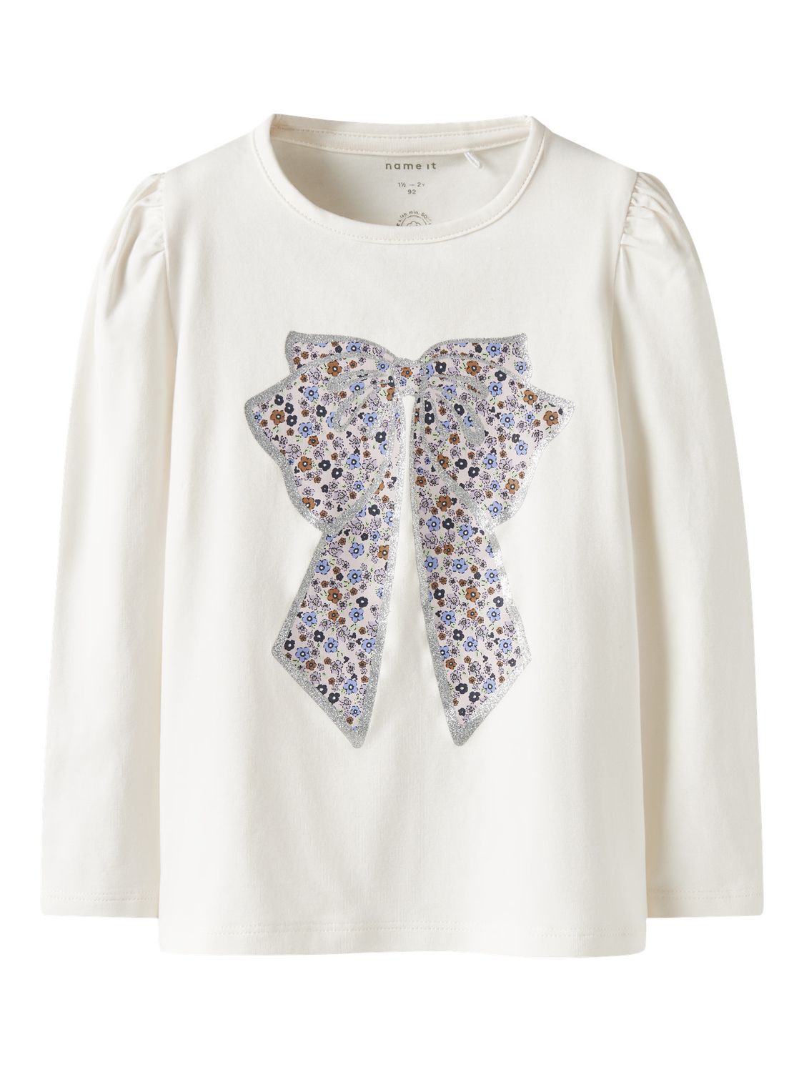 13251820 – Name It meisjes longsleeve met bloemenstrik print