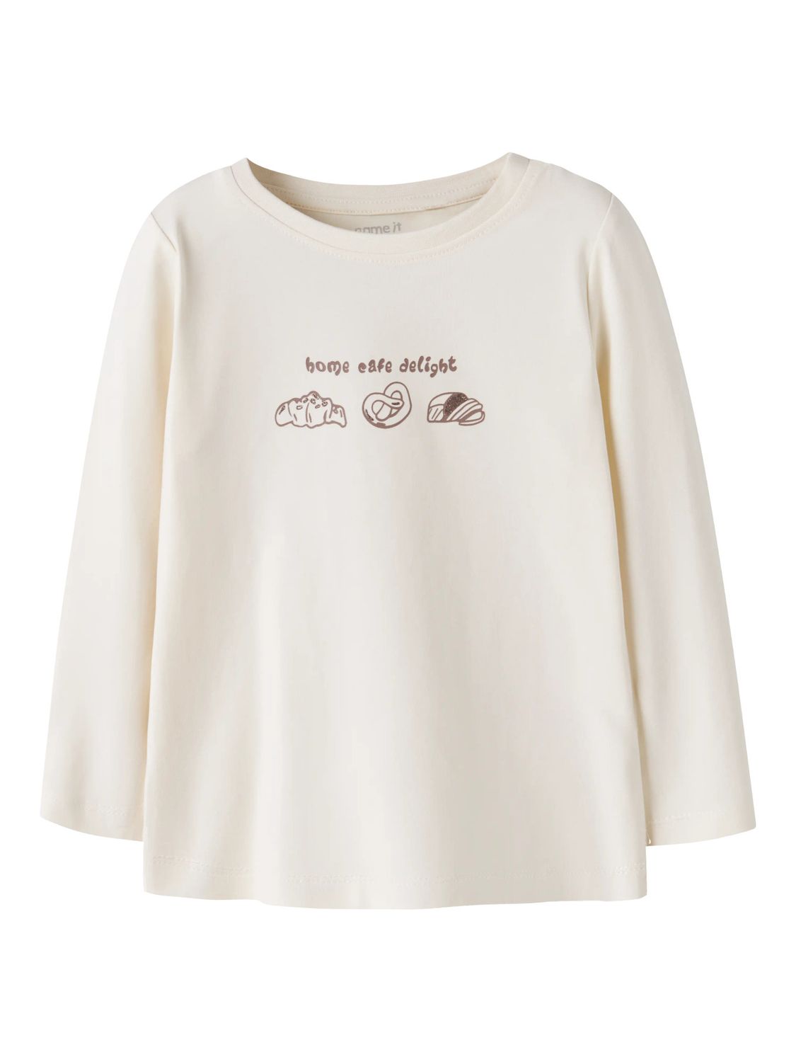 13257318 – Name It ecru meisjes longsleeve met café print