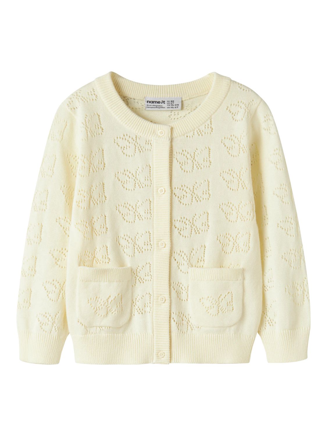 13254385 – Name It lichtgeel meisjes vest met vlinderpatroon