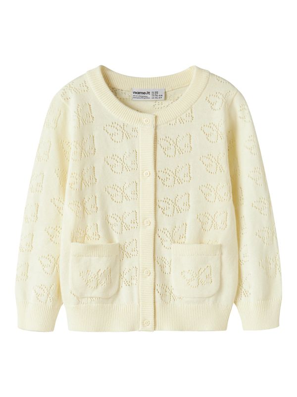 13254385 – Name It lichtgeel meisjes vest met vlinderpatroon