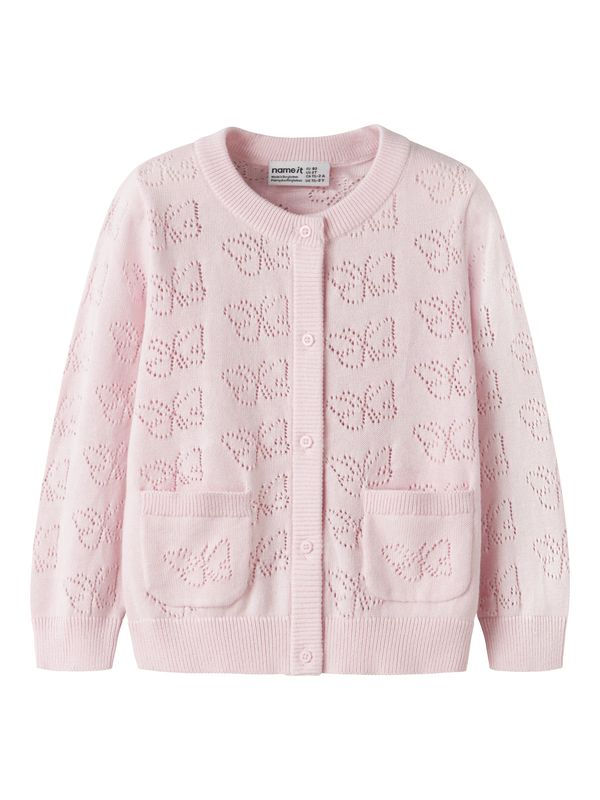 13254385 – Name It roze meisjes vest met vlinderpatroon