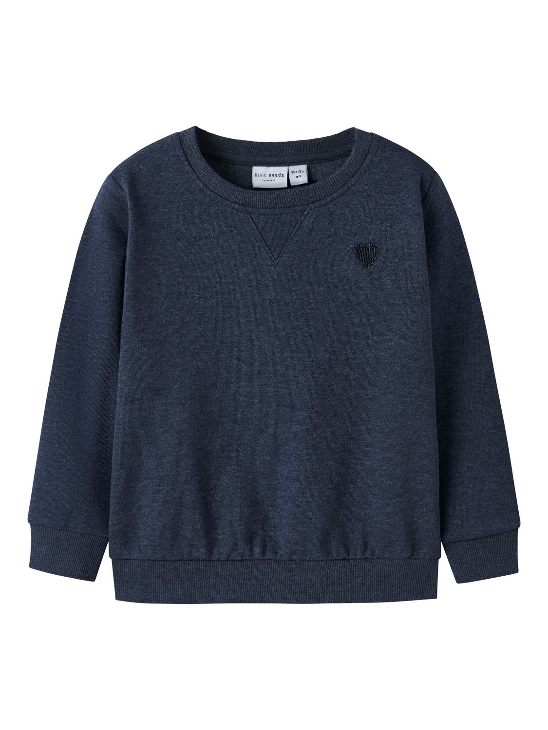 13245042 NAME IT Meisjes Sweater Donkerblauw met Hartje