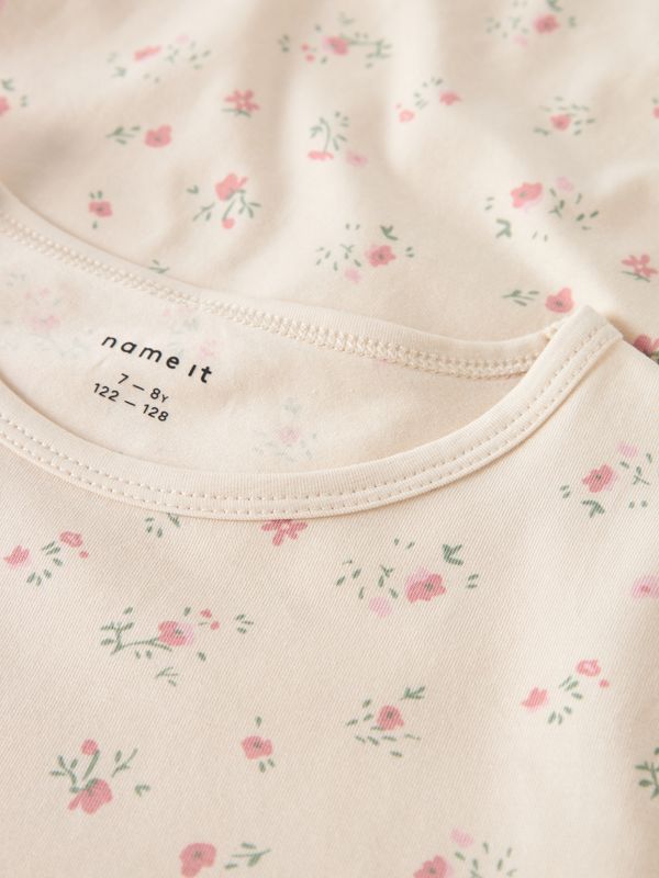 13248322 NAME IT Meisjes Nachthemd Bloemen Crème