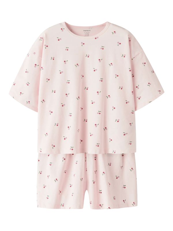 13257119 NAME IT Meisjes Zomerse Pyjama Kersen Lichtroze