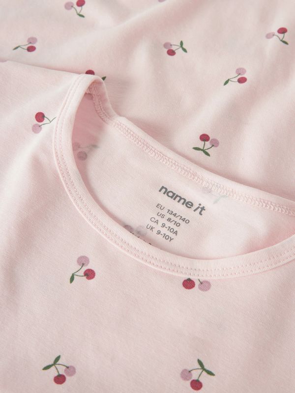 13257119 NAME IT Meisjes Zomerse Pyjama Kersen Lichtroze