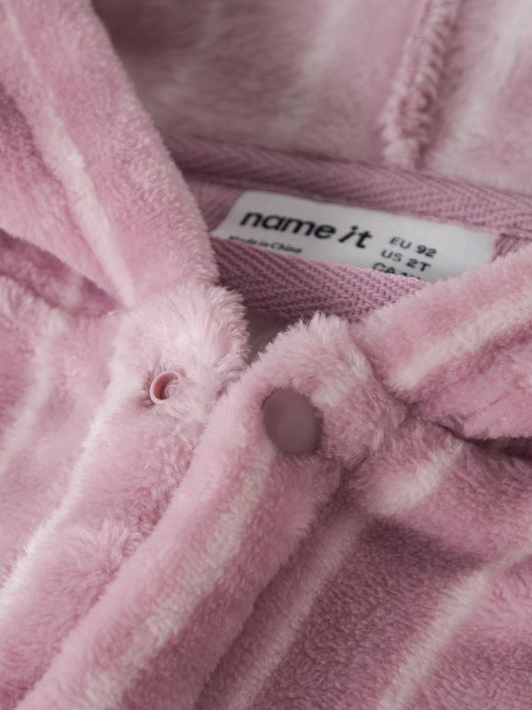 13235865 NAME IT Meisjes Badjas Roze Gestreept