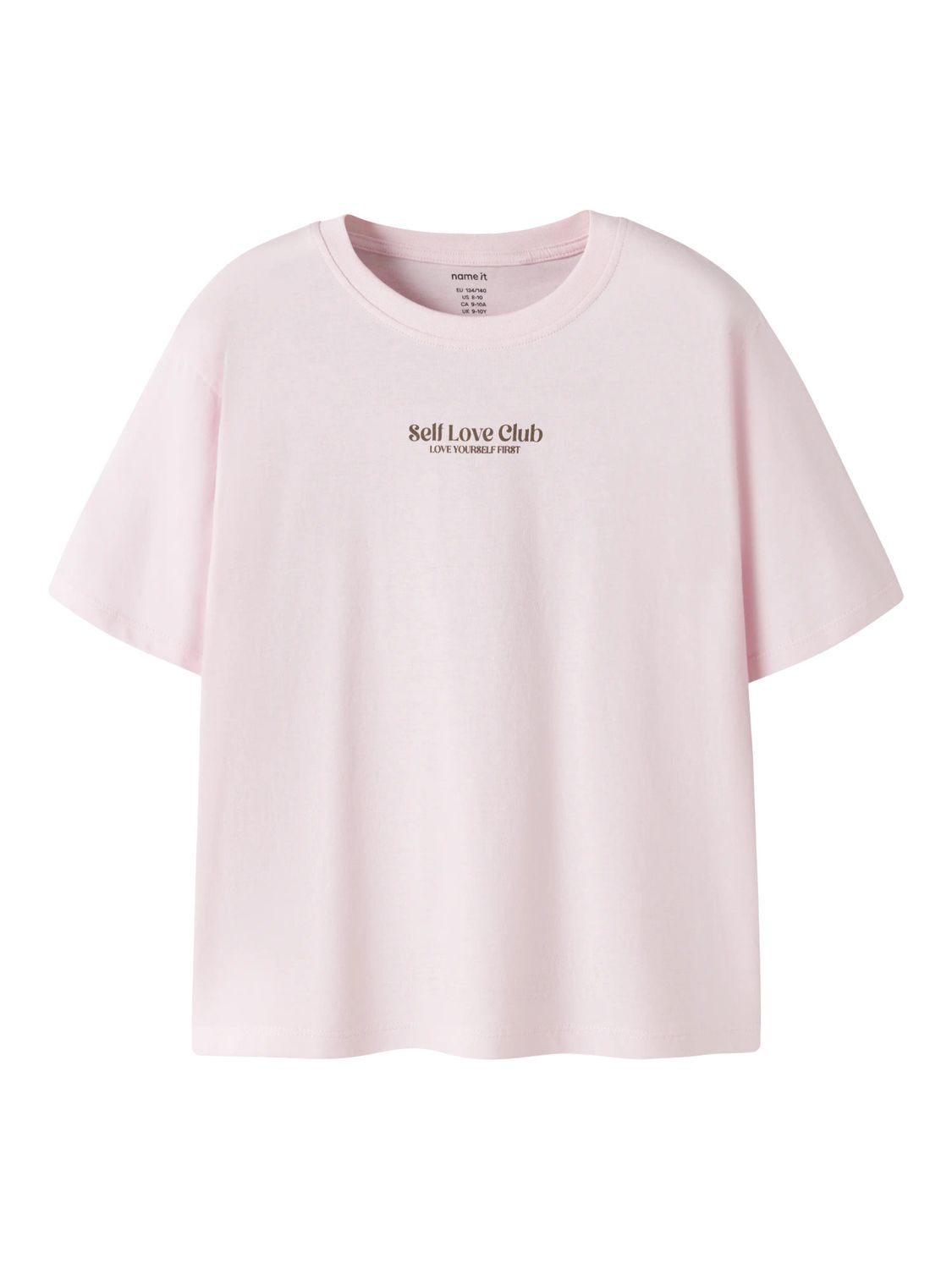 NAME IT Meisjes T-shirt Self Love Club Lichtroze – 13255451