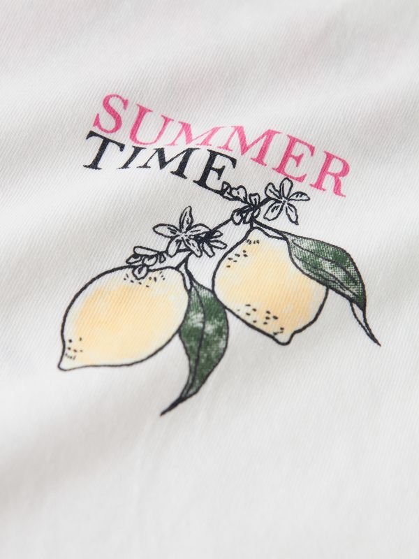NAME IT Meisjes T-shirt Summer Time Wit – 13255451