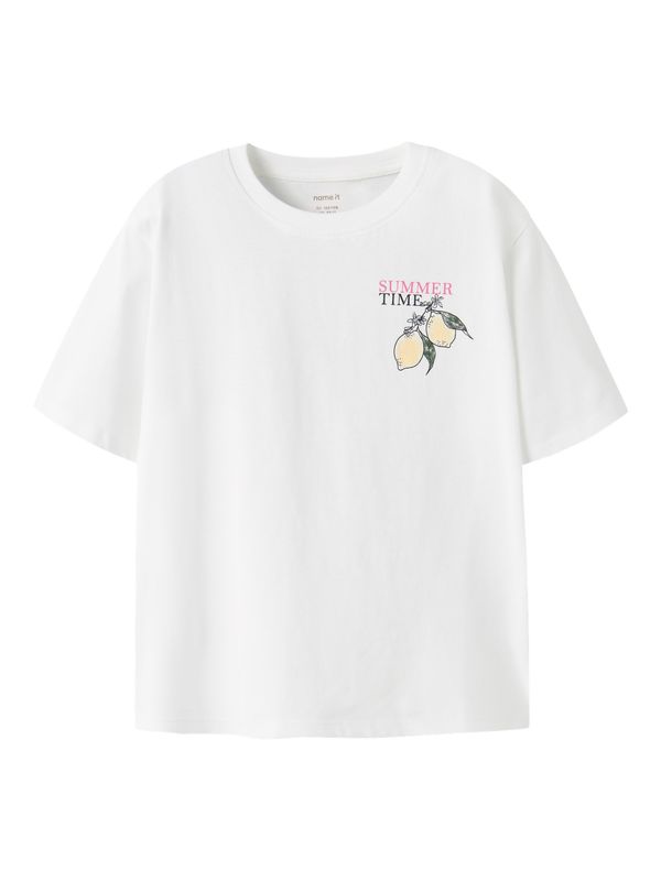 NAME IT Meisjes T-shirt Summer Time Wit – 13255451
