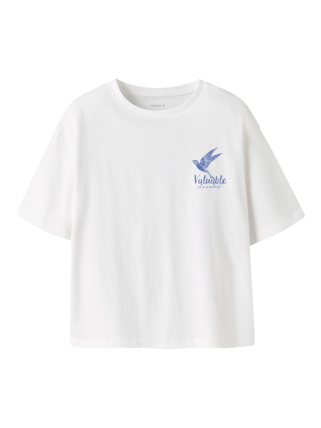 NAME IT Meisjes T-shirt Valuable Wit – 13254520