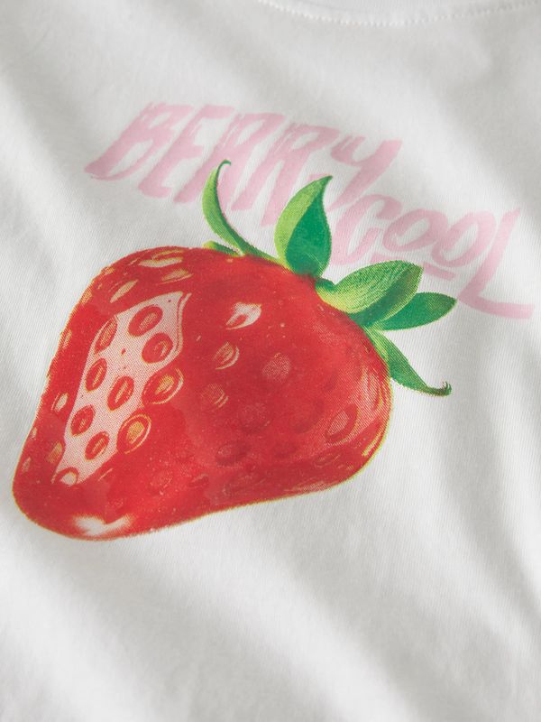 NAME IT Meisjes T-shirt Berry Cool Wit – 13254574