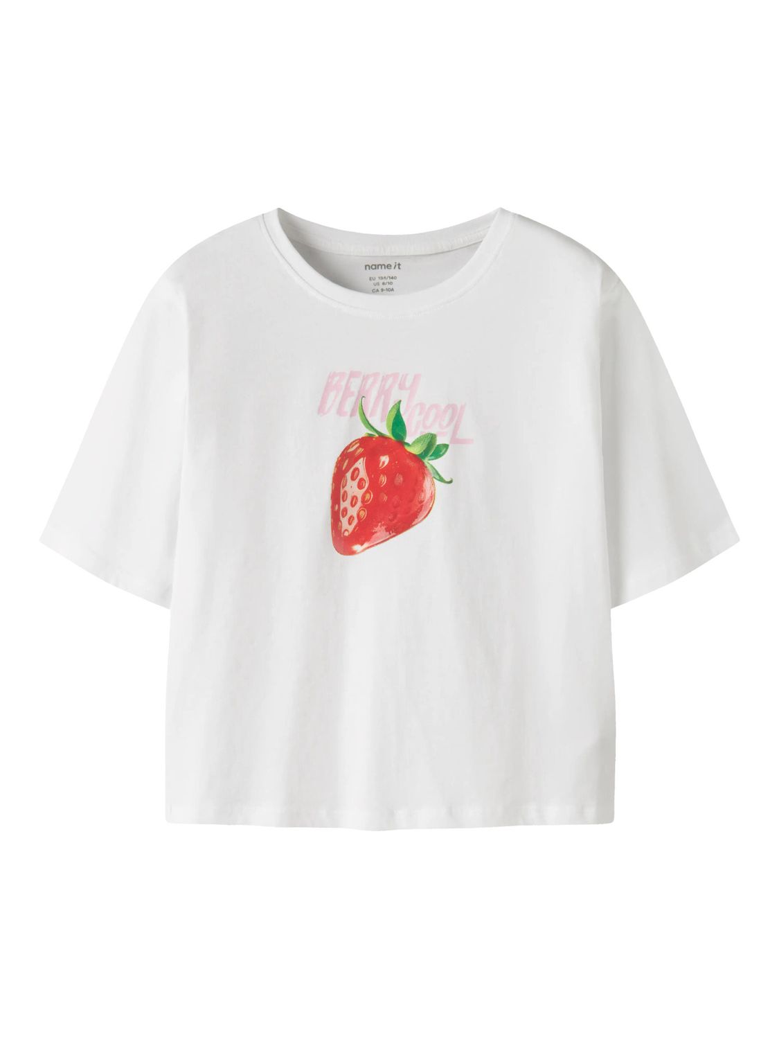 NAME IT Meisjes T-shirt Berry Cool Wit – 13254574