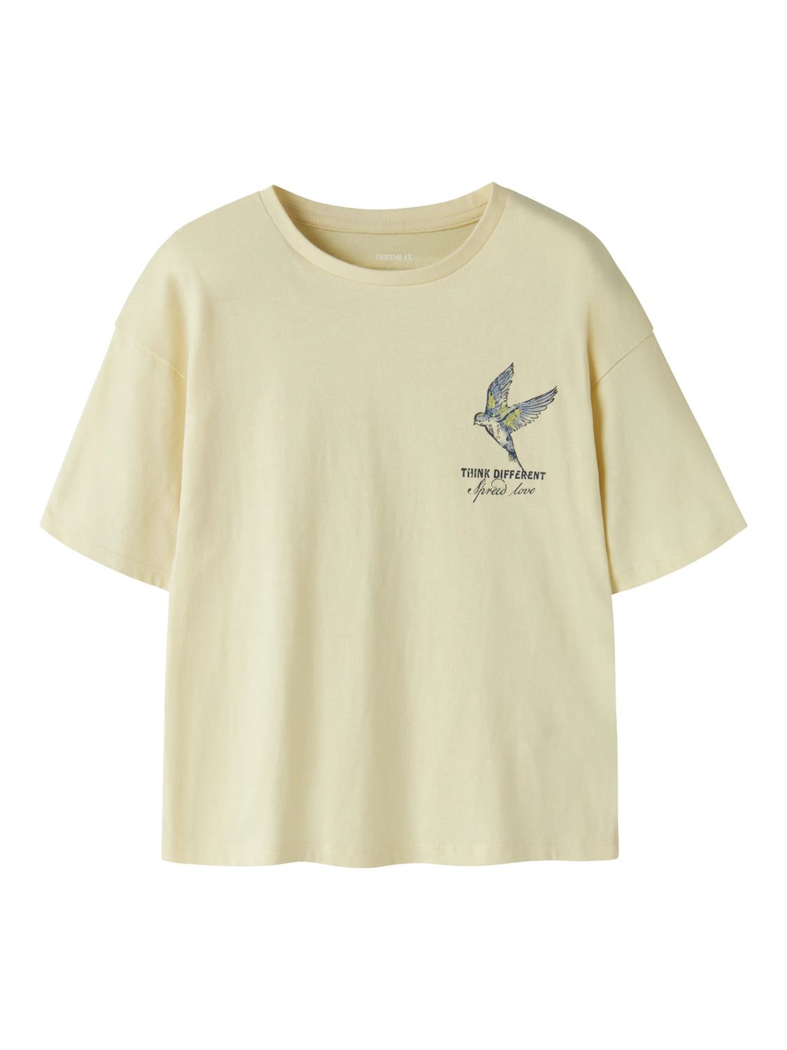 NAME IT Meisjes T-shirt Think Different Geel – 13254520