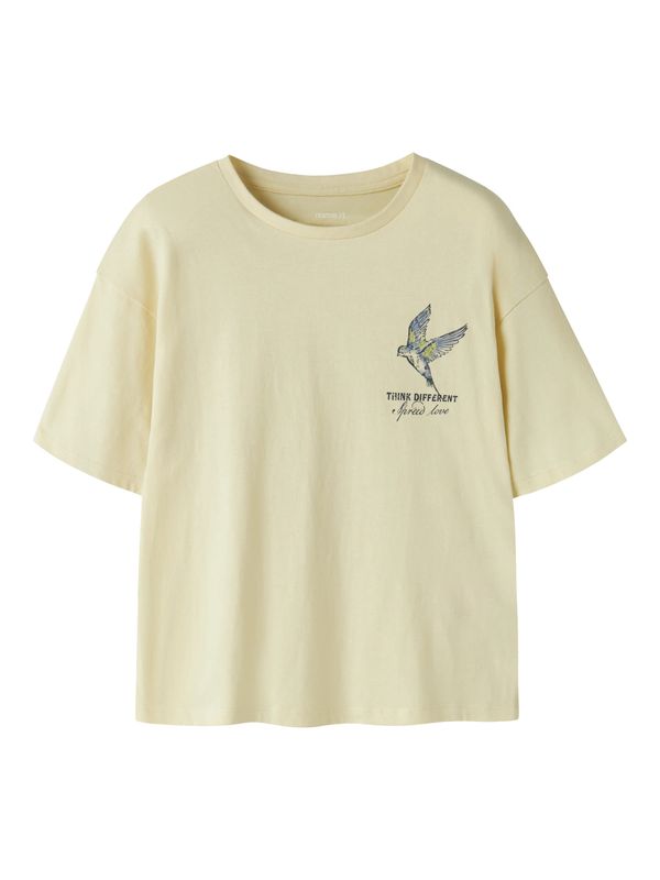 NAME IT Meisjes T-shirt Think Different Geel – 13254520