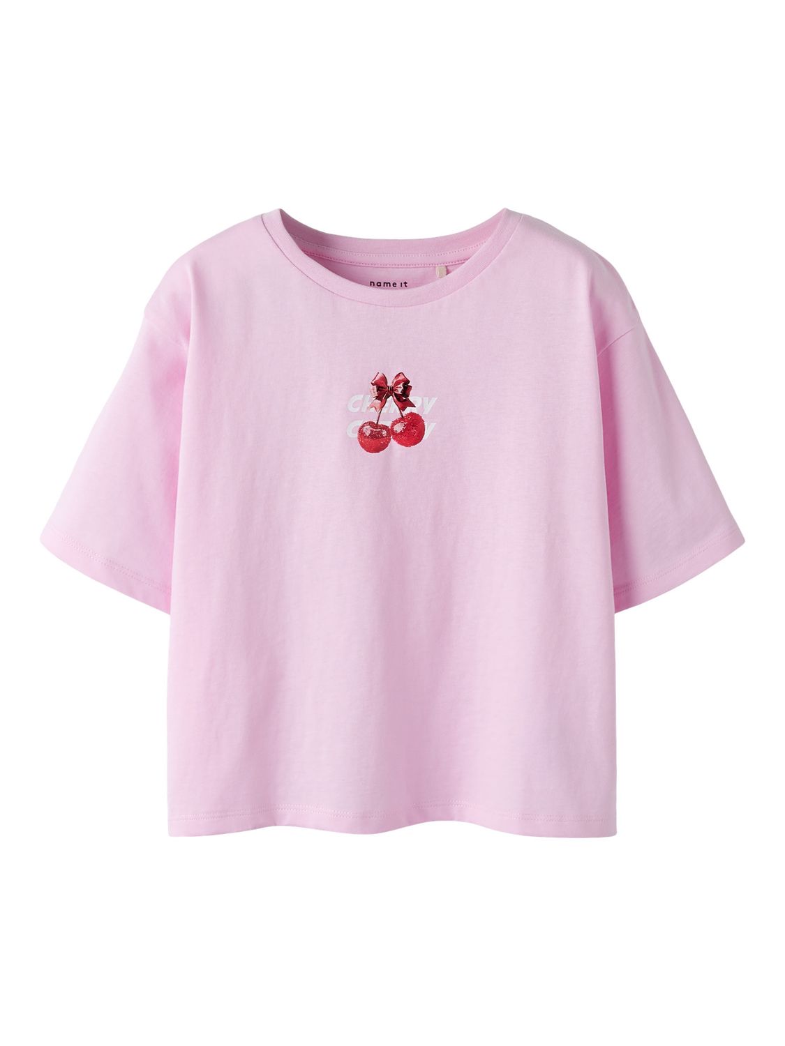 NAME IT Meisjes T-shirt Cherry Roze – 13254574