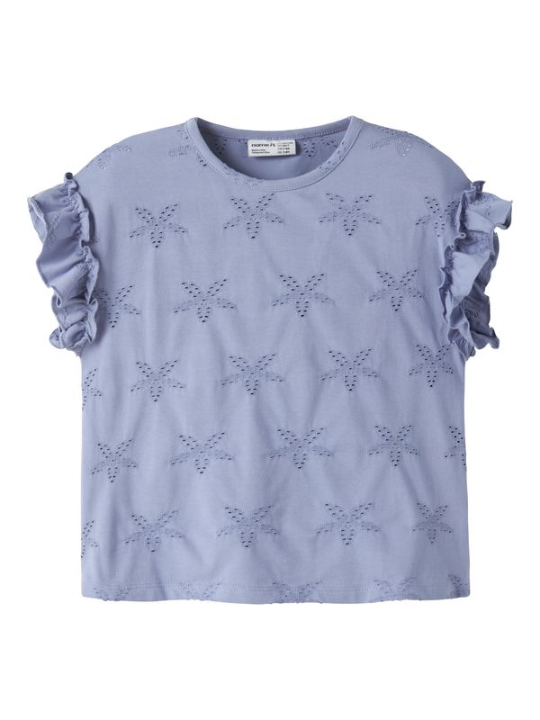 NAME IT Meisjes T-shirt Broderie Sterren Wit – 13256696