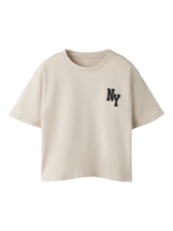 NAME IT Meisjes T-shirt NY Beige – 13251689
