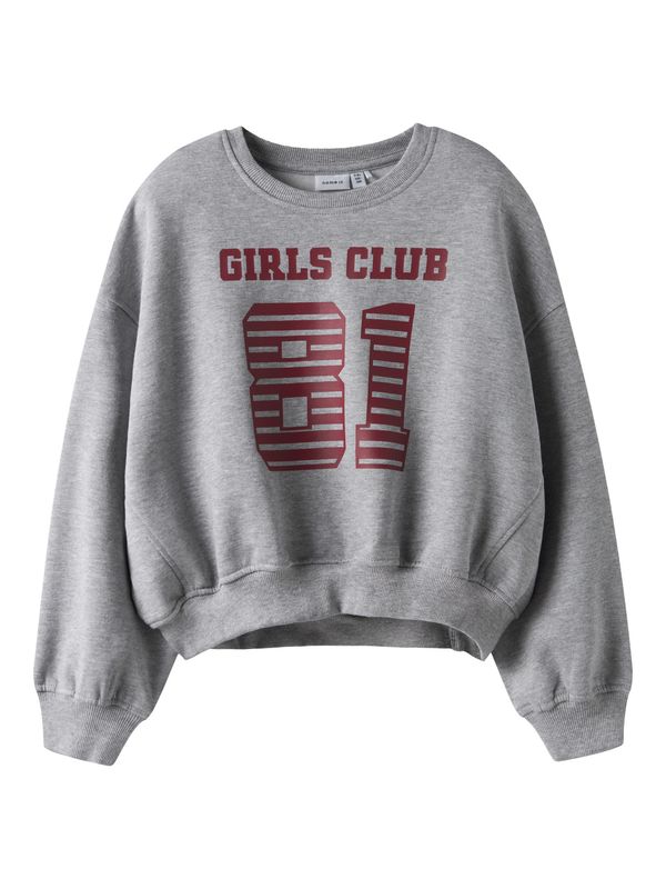 NAME IT Meisjes Sweater Girls Club Grijs – 13252083
