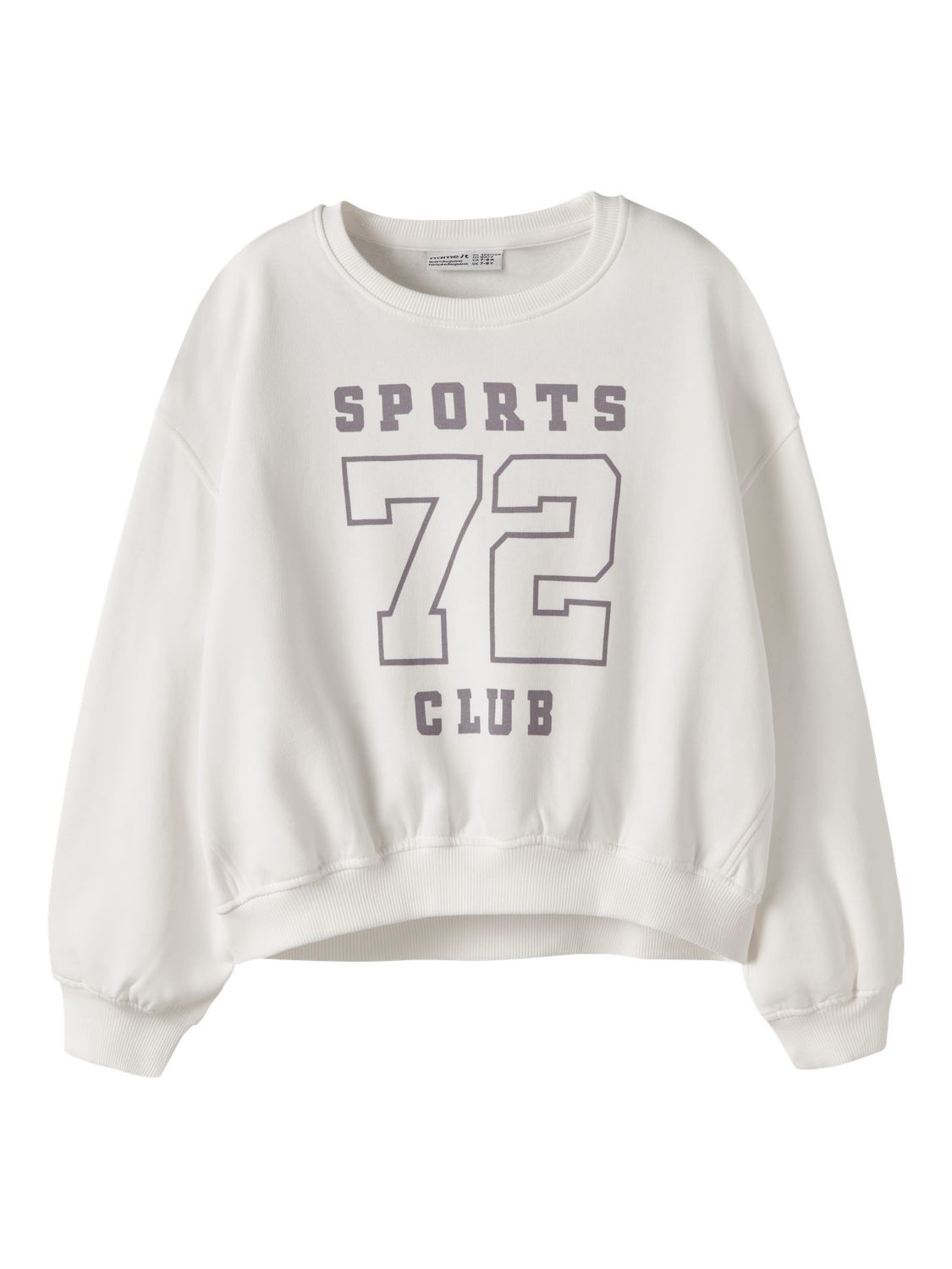 NAME IT Meisjes Sweater Sports Club 72 Gebroken Wit – 13252083