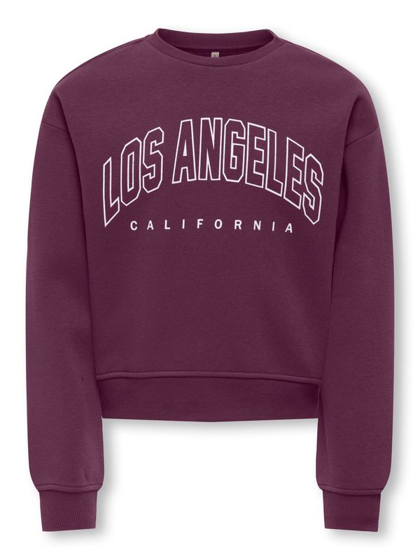 ONLY Meisjes Sweater Los Angeles Bordeaux – 15353354