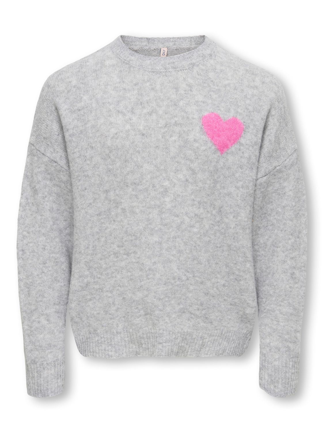 ONLY Meisjes Gebreide Trui Love Grijs – 15377083