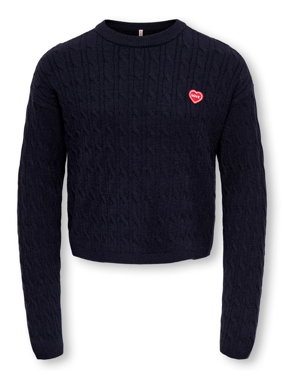 ONLY Meisjes Gebreide Trui Donkerblauw Hartje – 15377022