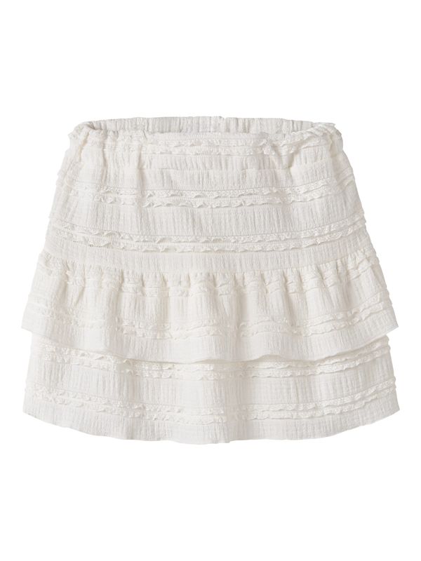 NAME IT Meisjes Witte Rok met Ruches – 13255466