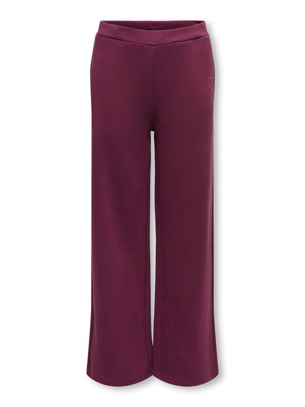 ONLY Meisjes Wide Leg Sweatbroek Bordeaux 15364591