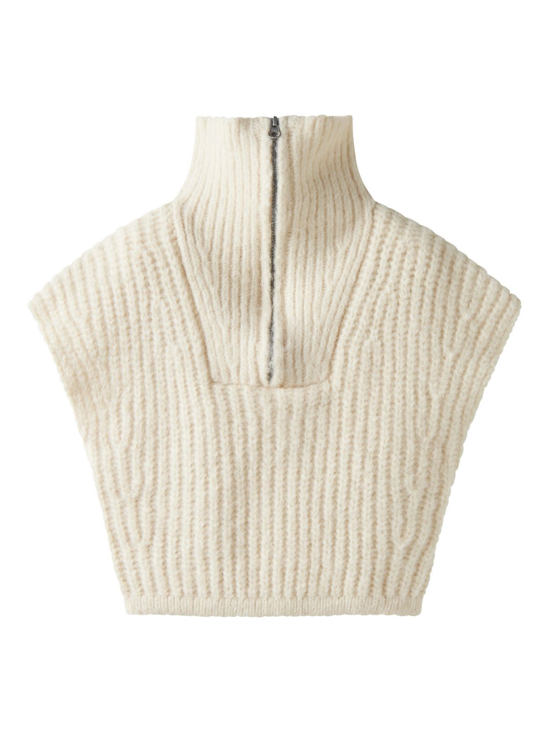 NAME IT Meisjes Gebreide Spencer met Hoge Kraag Crème 13251864