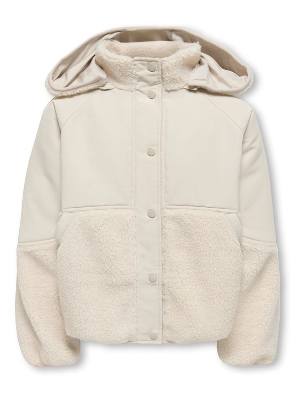 ONLY Meisjes Teddy Jas met Capuchon Crème 15376677