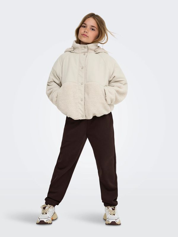 ONLY Meisjes Teddy Jas met Capuchon Crème 15376677