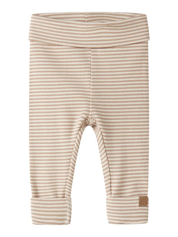 13225450 Gestreepte Baby Legging Beige