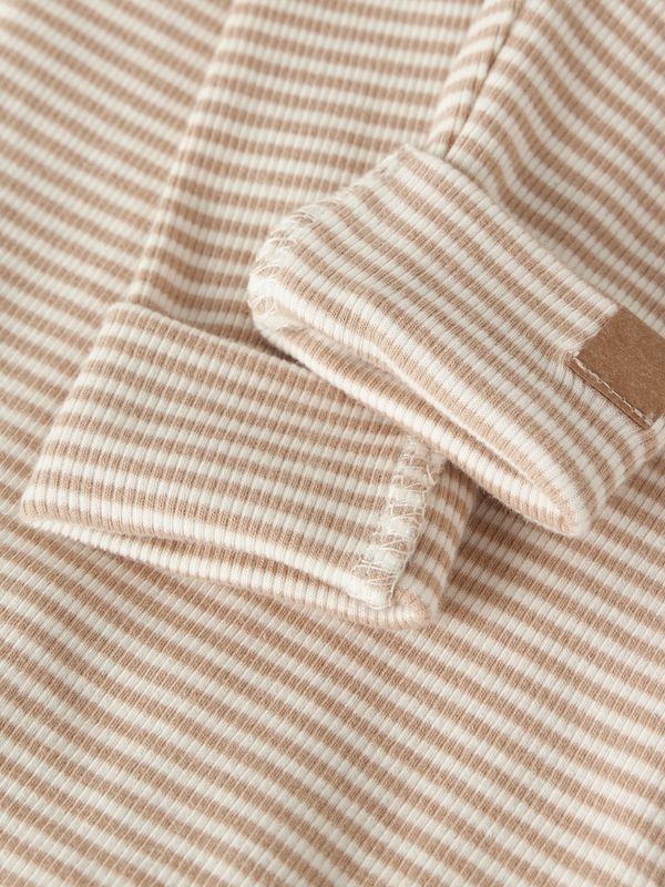 13225450 Gestreepte Baby Legging Beige