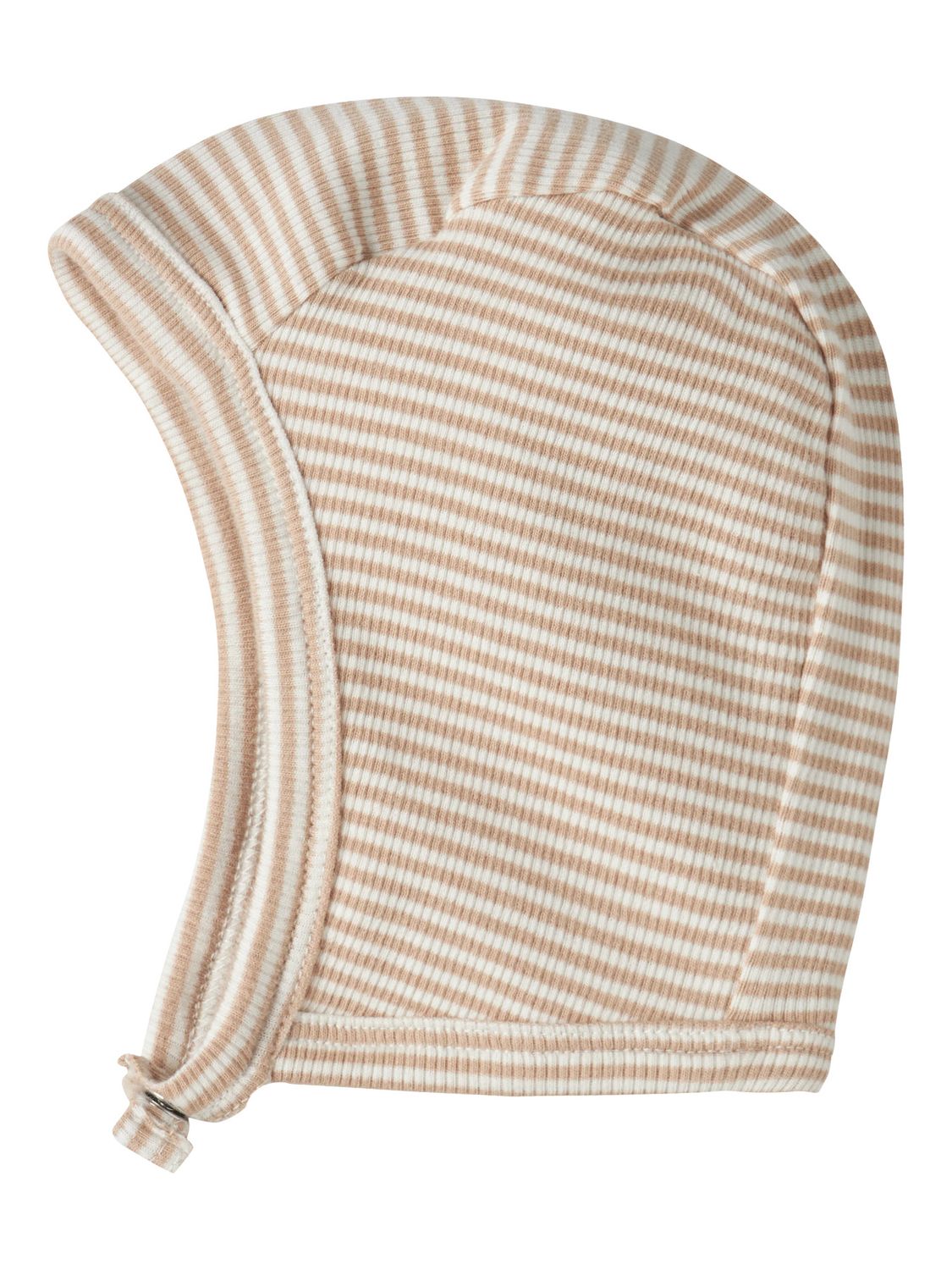 13258017 Gestreept Baby Mutsje met Hals bescherming Beige